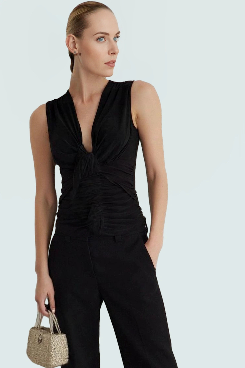 Yazlık Büstiyer Şık Rahat Polyester Elastan Kumaş Uzun Ömürlü Profesyonel Görünüm