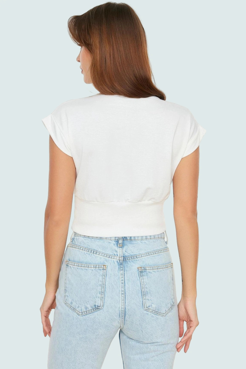 Kadın Polyester Örme Bluz Bisiklet Yaka Kolsuz Crop Yüksek Kalite Rahat Ve Şık