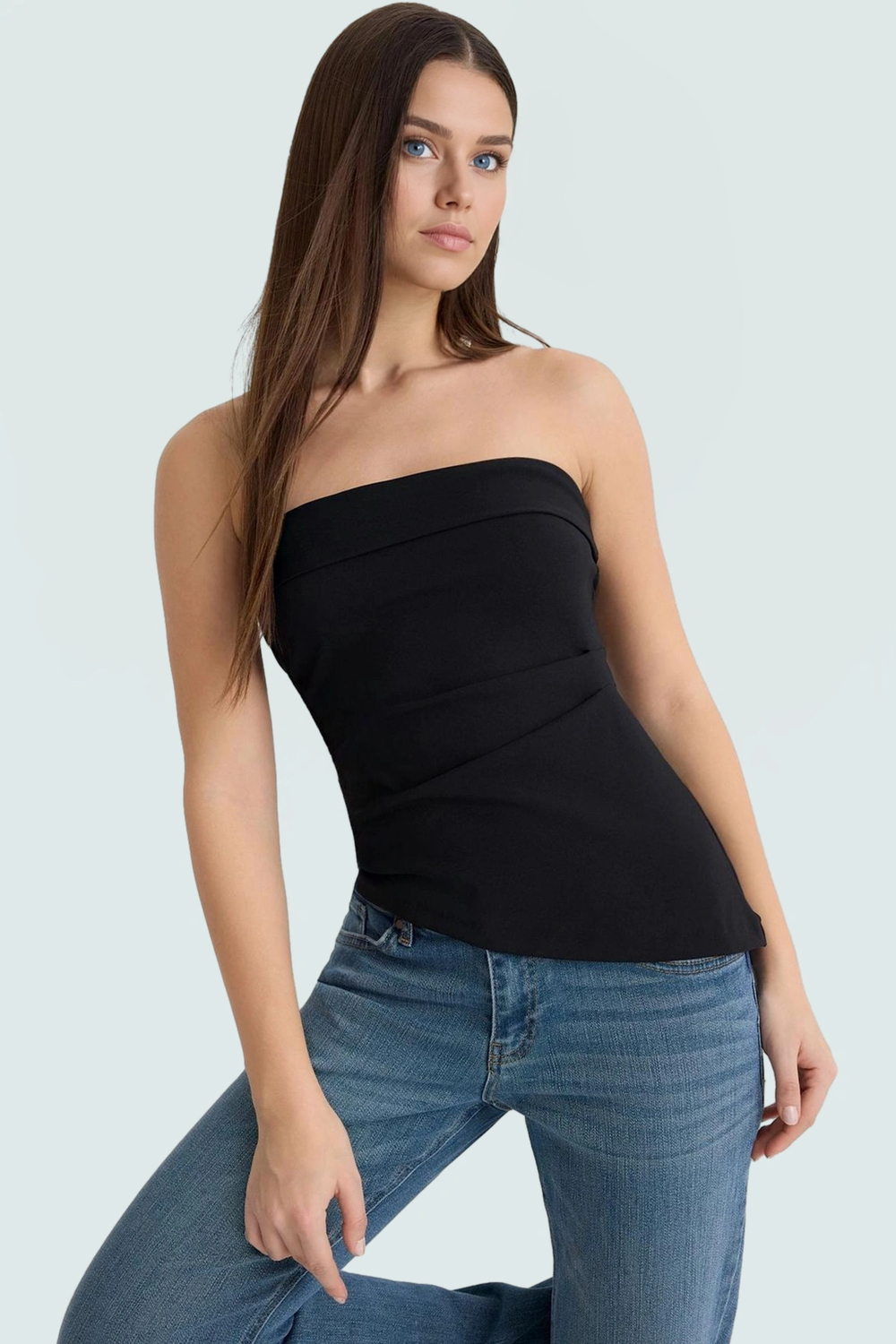 Nefes Alan Bluz Fitted Kalıp %88 Polyester Elastan Seçkin Malzeme Yüksek Kalite Trend Tasarım