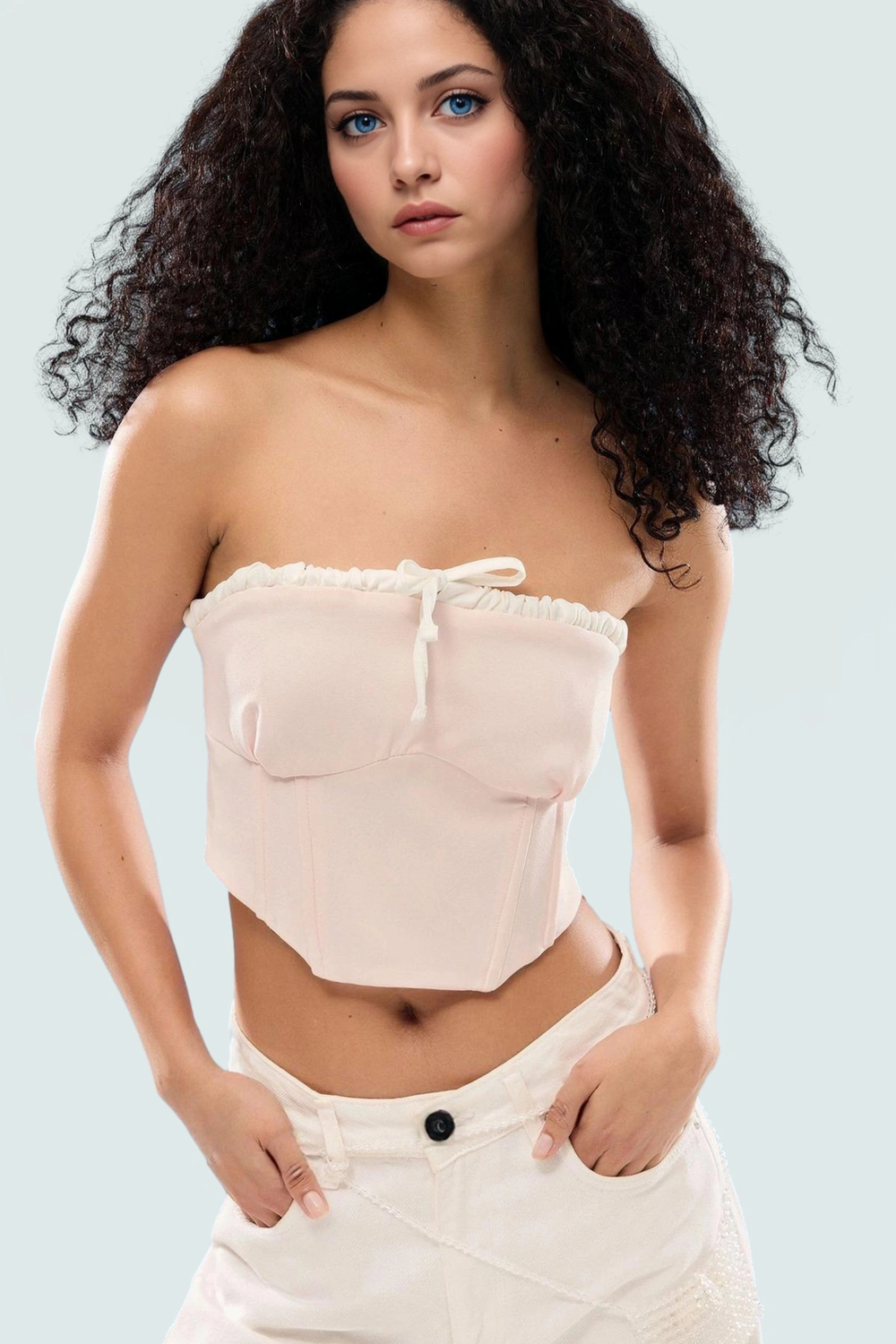 Polyester Elastan Crop Bluz Rahat Yazlık Casual Stil Profesyonel Görünüm Günlük Kullanım İçin
