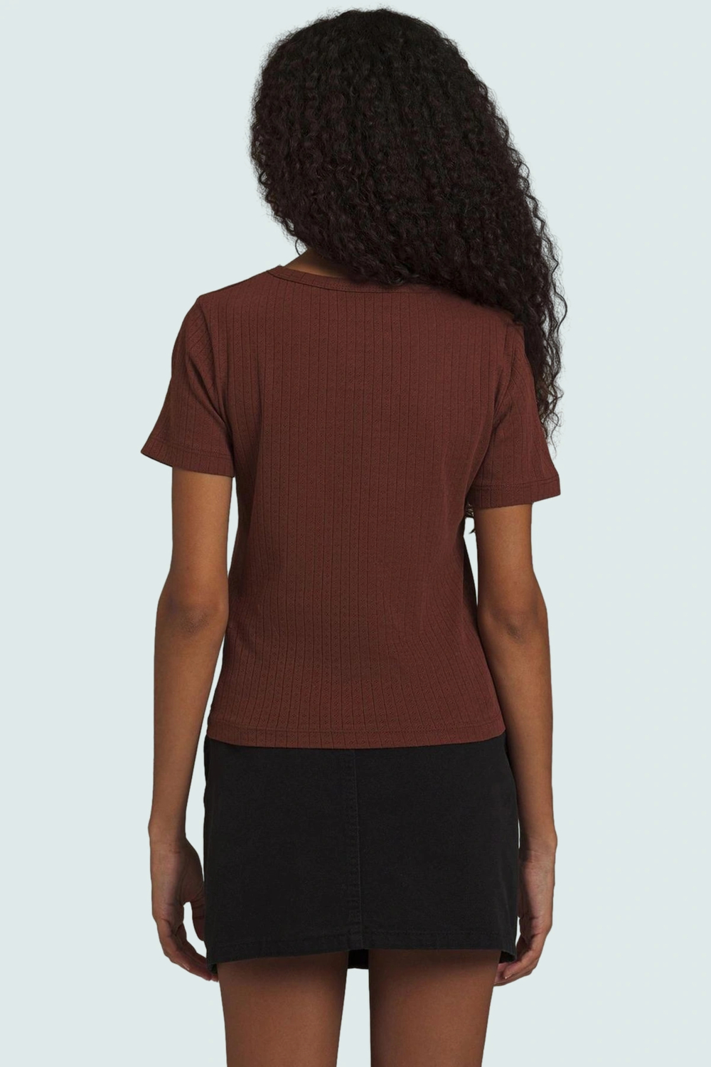 Kadın Bisiklet Yaka Kısa Kollu Örme Bluz 96%Polyester 4%Elastan Uzun Ömürlü Yüksek Kalite