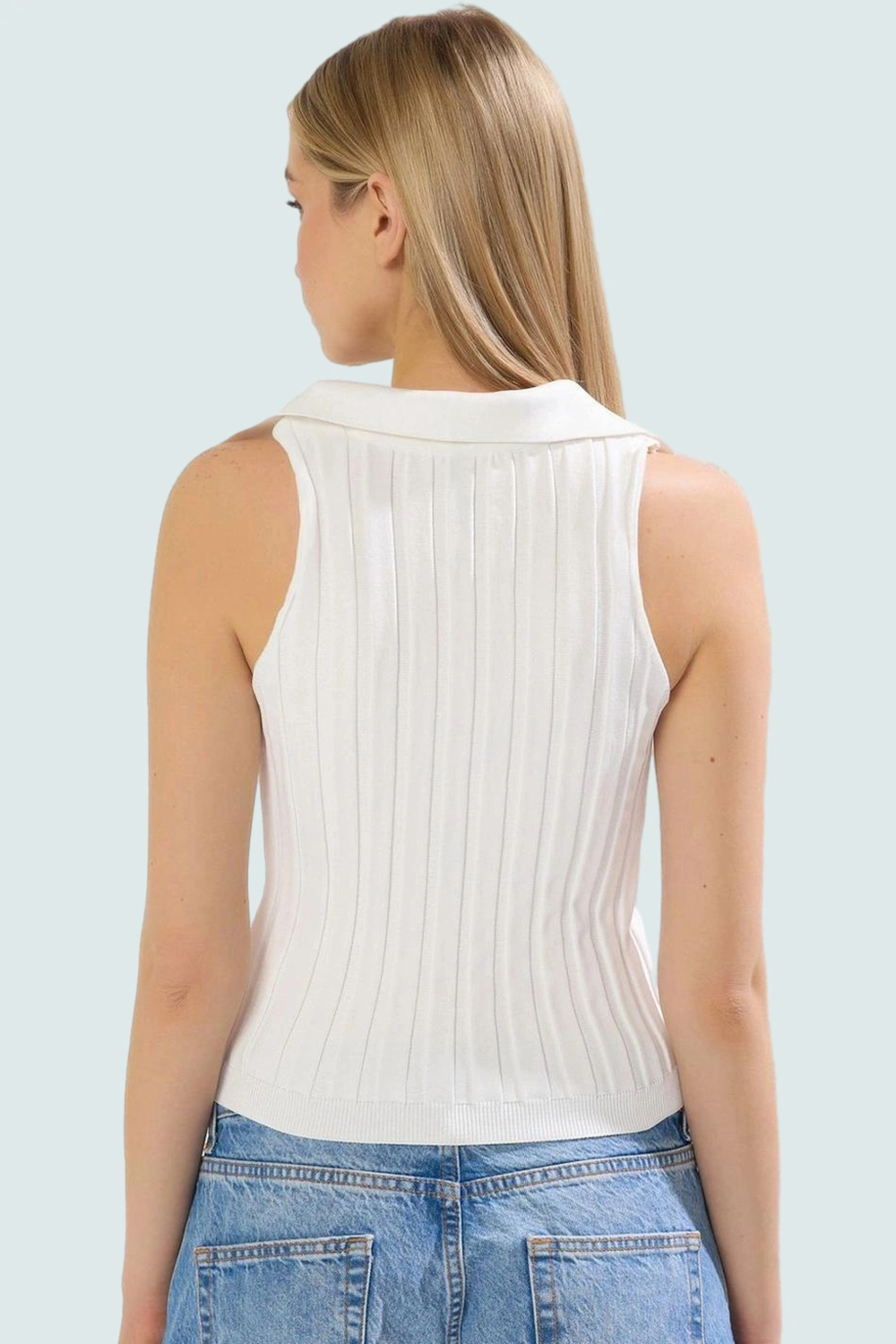 Kolsuz Bluz Rahat Triko Polo Yaka Crop Kesim Yazlık Premium Kalite Profesyonel Görünüm