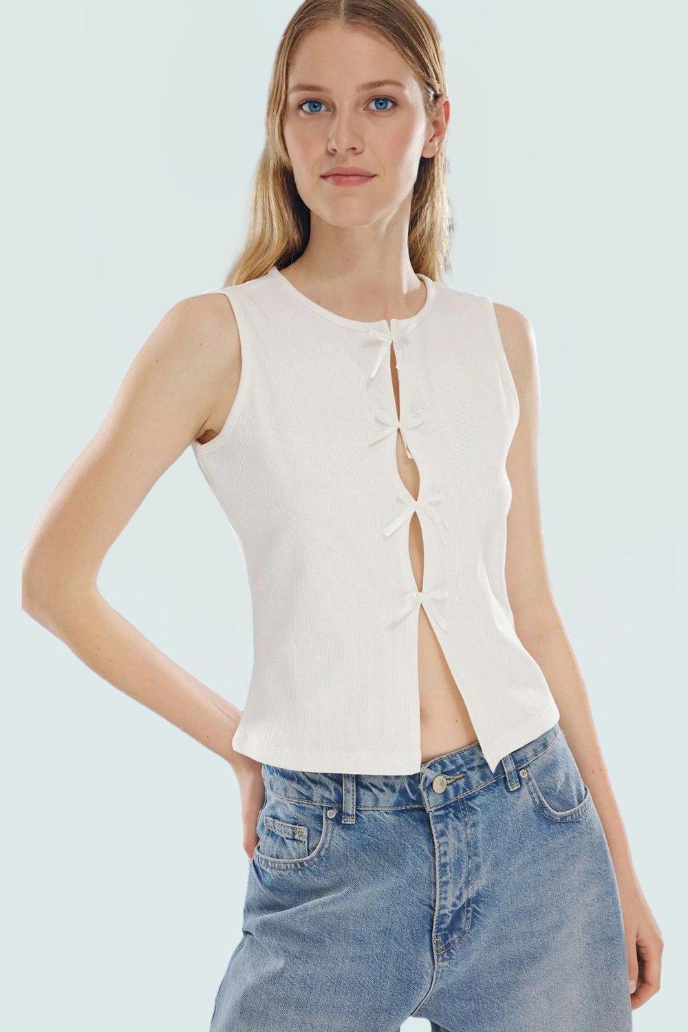 Pamuklu Crop Bluz Fitted Kalıp Renk Günlük Casual Stil Bisiklet Yaka Rahat Ve Şık Uzun Ömürlü