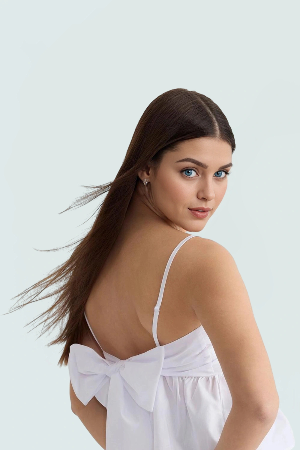 Rahat ve Şık Dacron Crop Bluz Günlük Kombinler İçin Görünüm Mükemmel Uyum Trend Tasarım