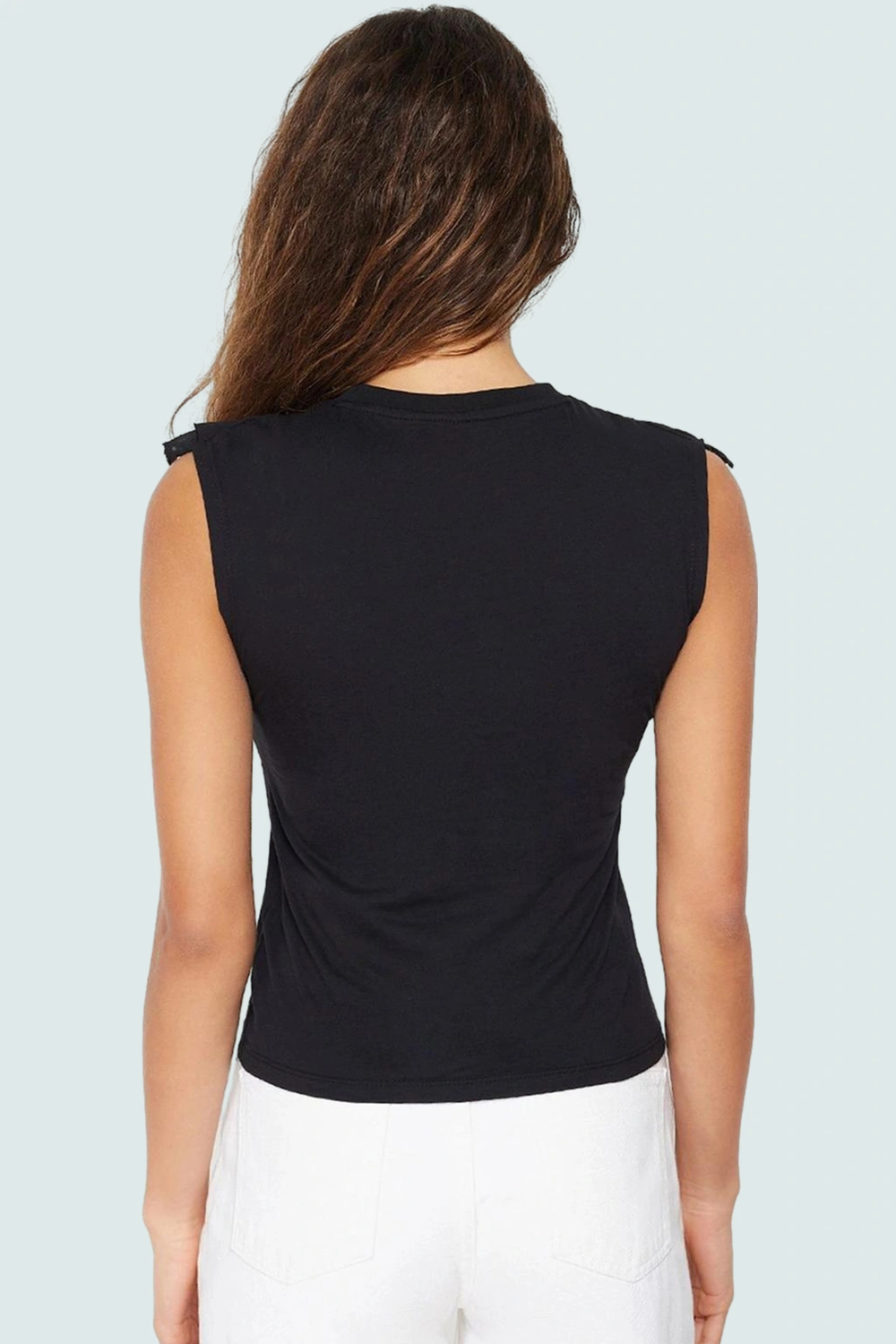 Pamuklu Örme Bluz Kadın Fitted Kolsuz Casual Nefes Alabilir Günlük Kullanım İçin Modern Stil