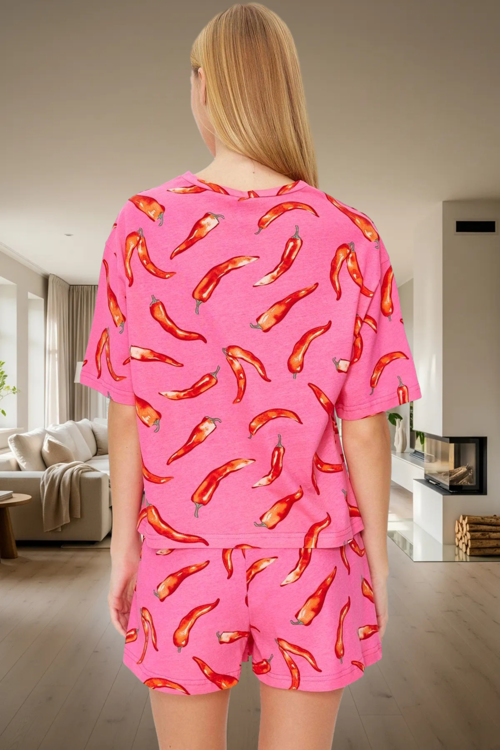 Biber Desenli Pamuklu Pijama Takımı Rahat ve Şık Yazlık Uyku Seti Profesyonel Görünüm