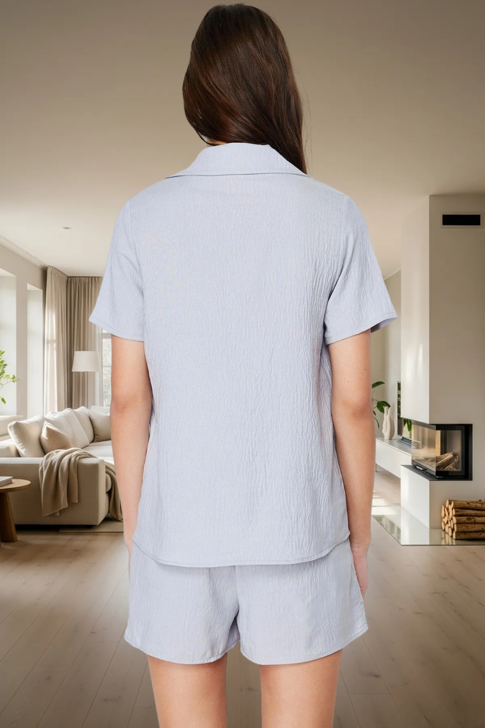 Rahat Yazlık Pijama Takımı Ayıcıklı Nakışlı Polyester Regular Kalıp Premium Kalite