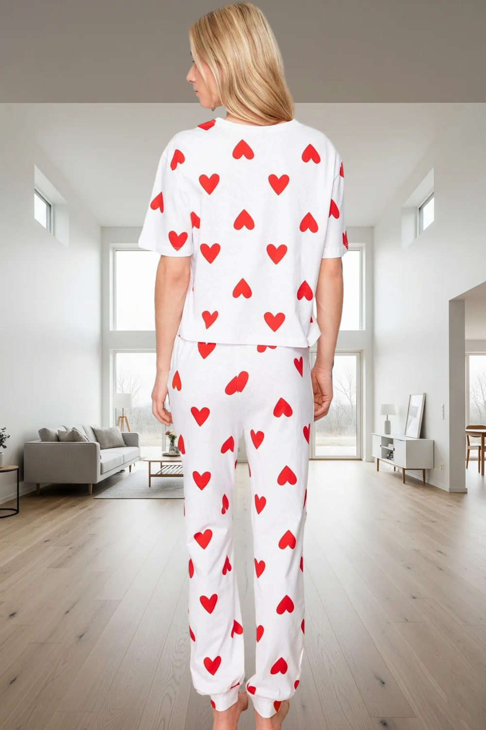 Pamuklu Kalpli Pijama Takımı Rahat ve Şık Ev Giyim Modern Stil Zarifane Tasarım