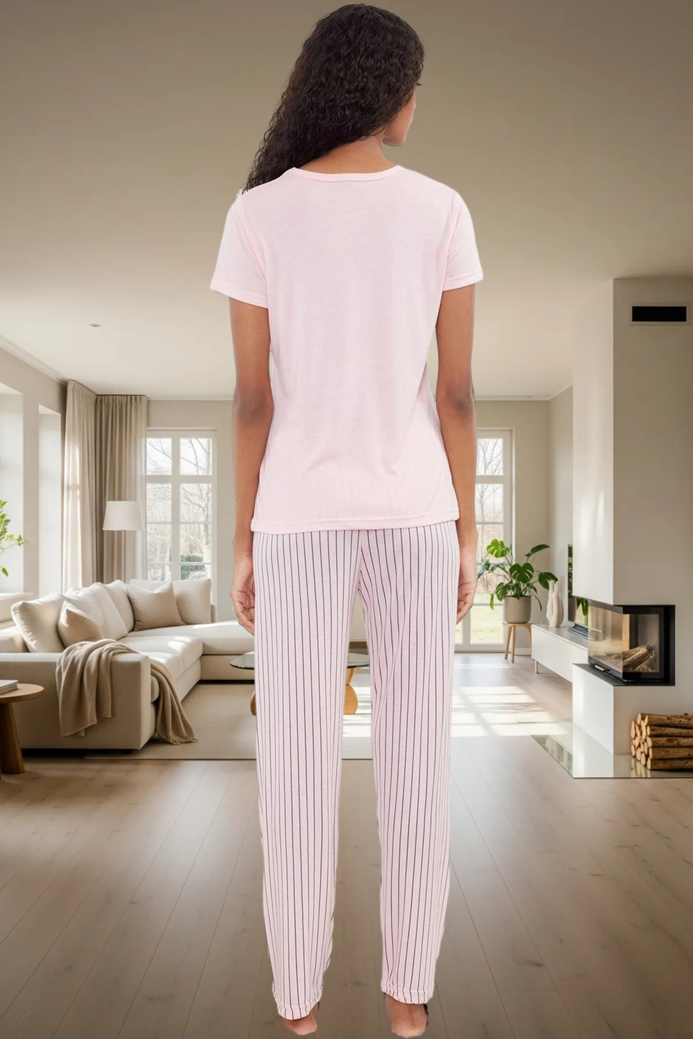 Rahat Kesim 2li Pijama Takımı Örme Kumaş Çizgili Desen Seçkin Malzeme Premium Kalite
