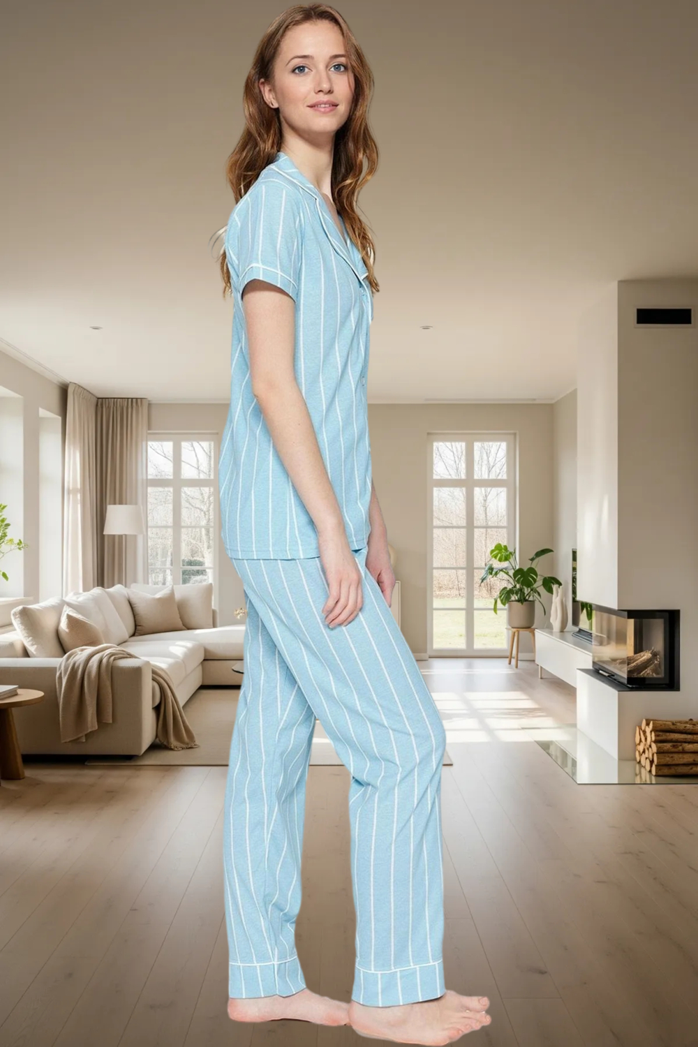 3lü Pijama Takımı Örme Kumaş Regular Kalıp Rahat Uyku Premium Kalite Yüksek