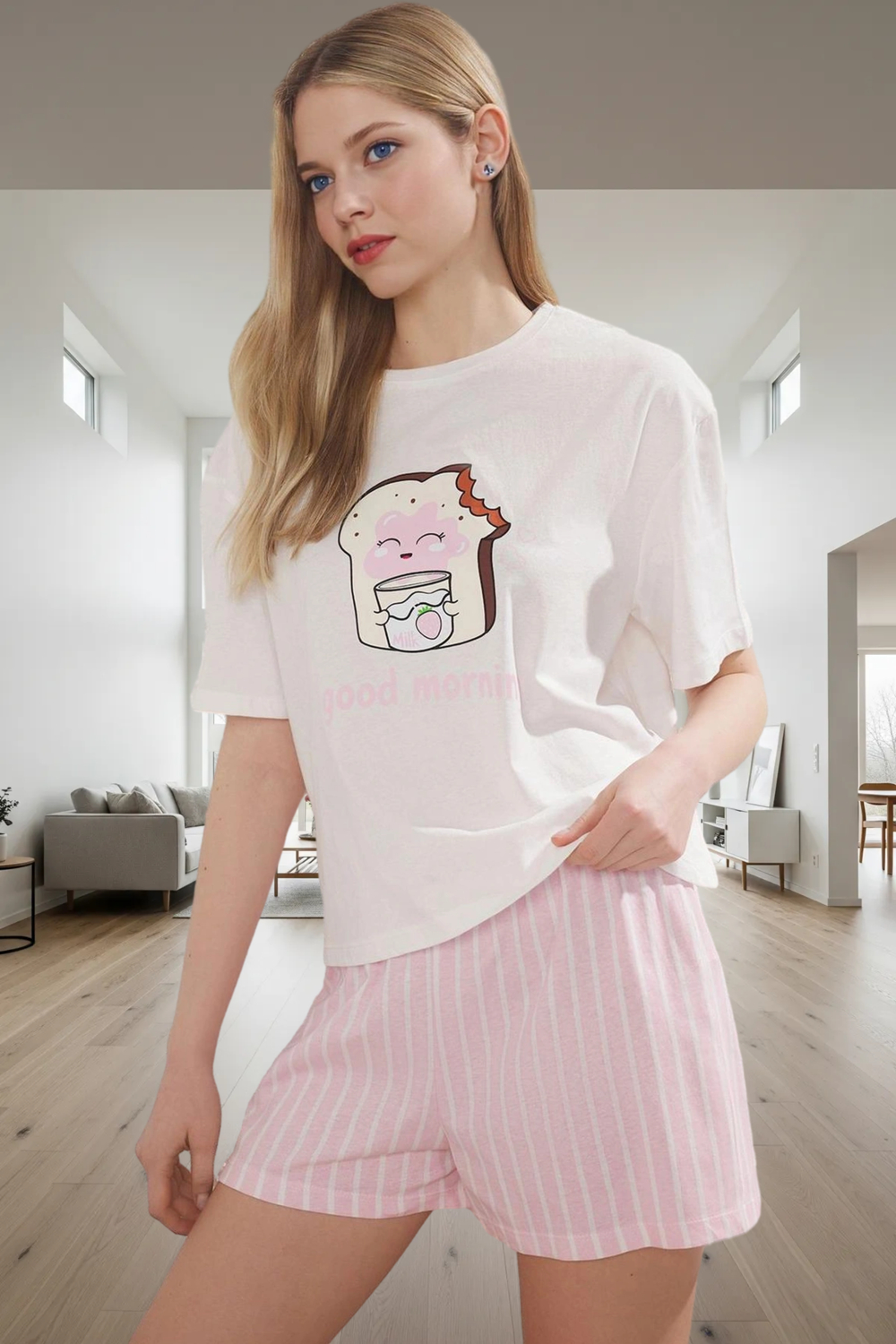 Çizgili Pamuklu Pijama Takımı Rahatlık ve Şıklık Bir Arada Özenle Seçilmiş Trend Tasarım