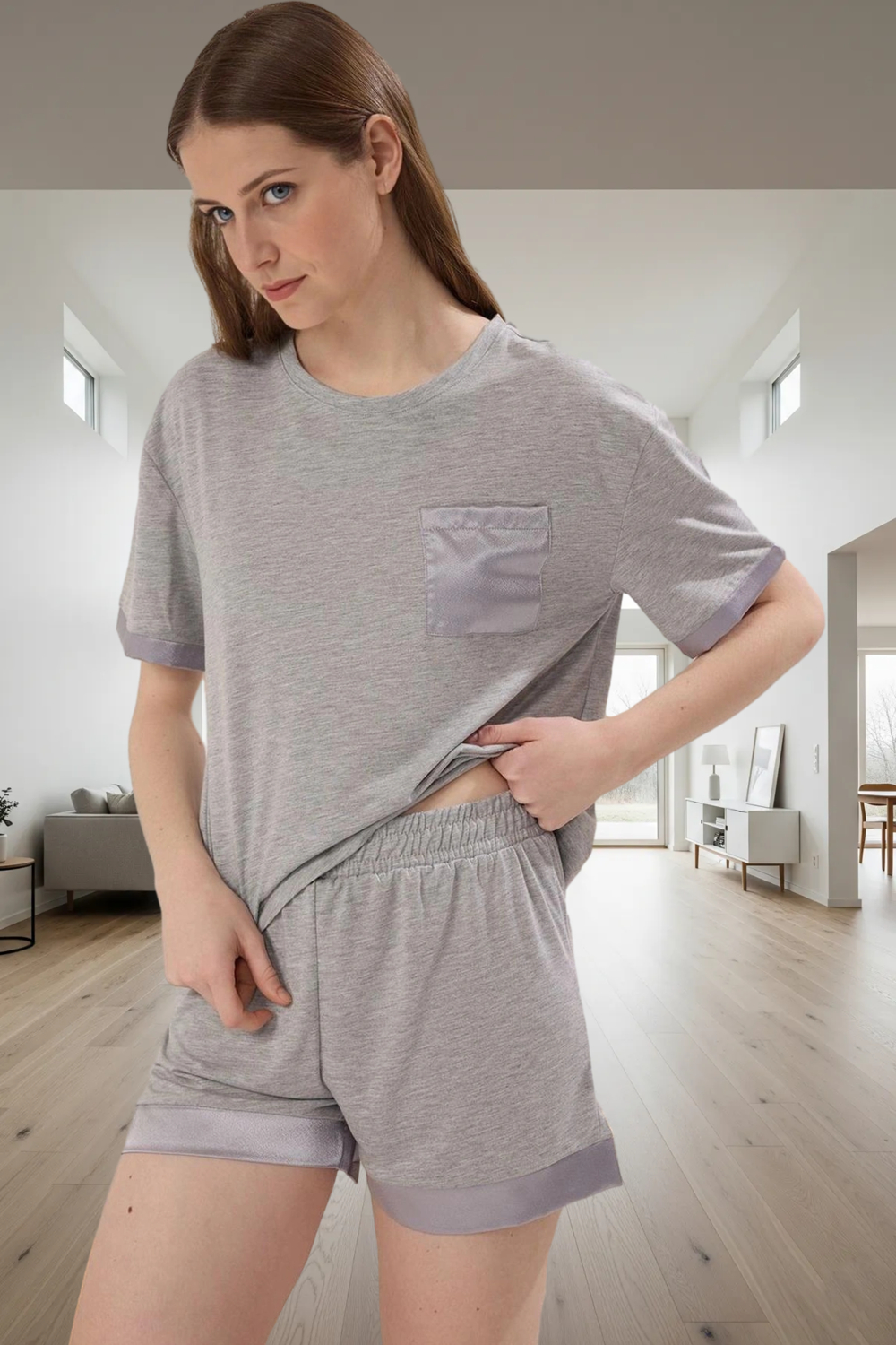 Rahat Pijama Takımı; Viskoz ve Polyester Karışımı Özenle Seçilmiş Dayanıklı Malzeme