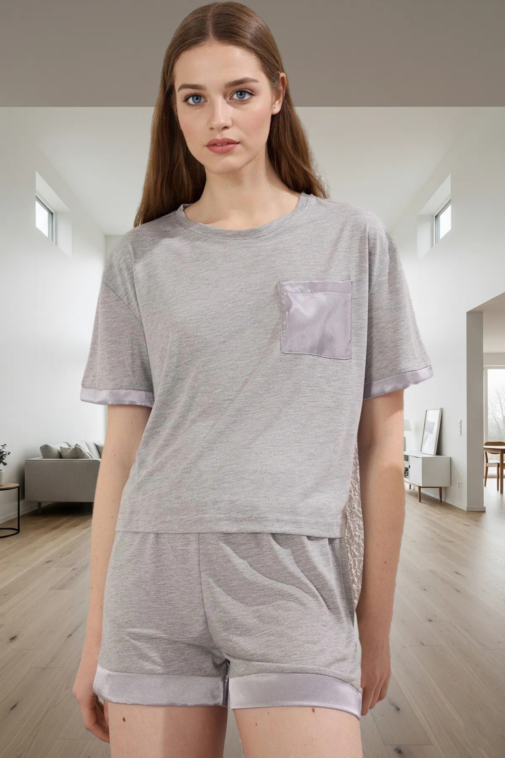 Rahat Pijama Takımı; Viskoz ve Polyester Karışımı Özenle Seçilmiş Dayanıklı Malzeme
