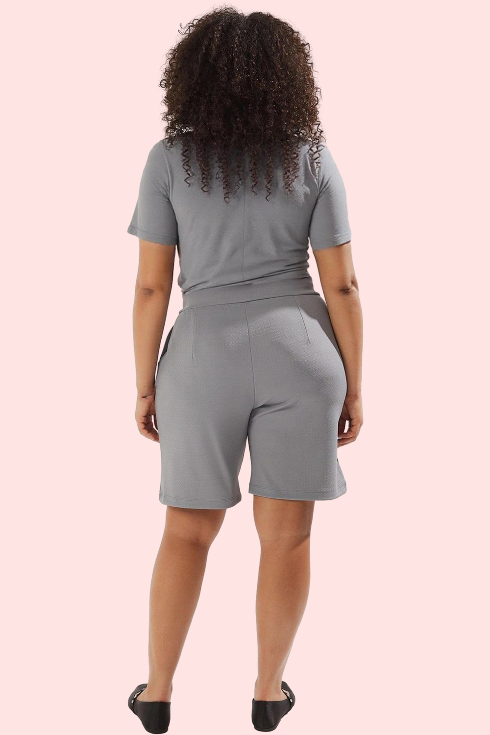 Kadın Boru Paça Örme Şort Polyester Günlük Kullanım için Rahat Hafta Sonu Kaliteli Malzeme