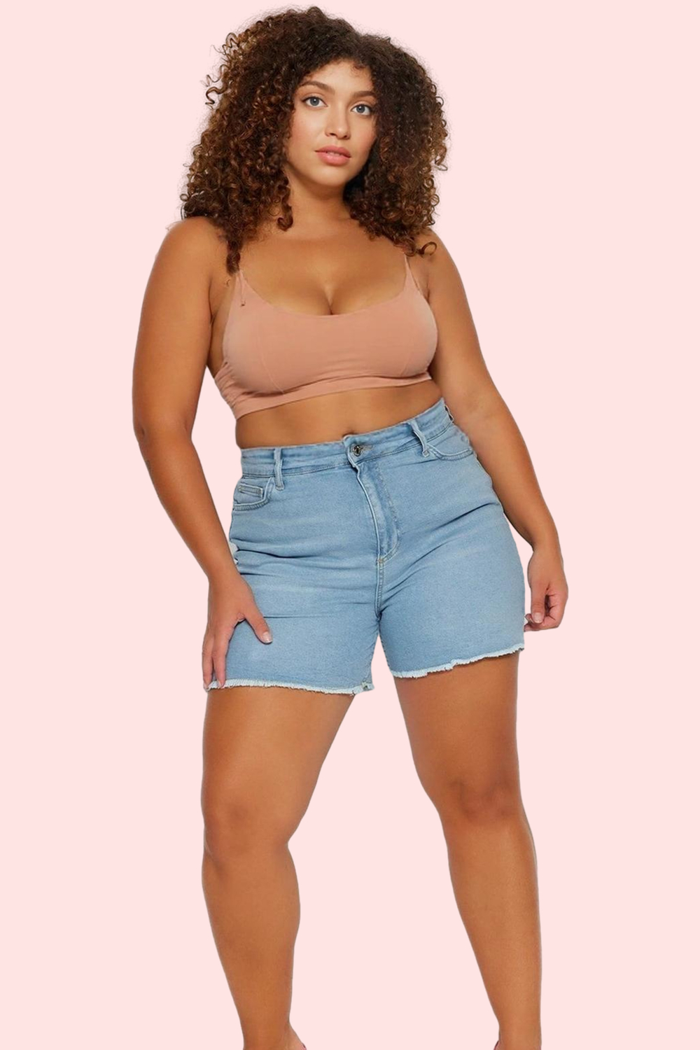 Kadın Denim Şort Yüksek Bel Esnek Kısa Boy Günlük Kullanım Hafta Sonu Yaz Aylarının Vazgeçilmezi