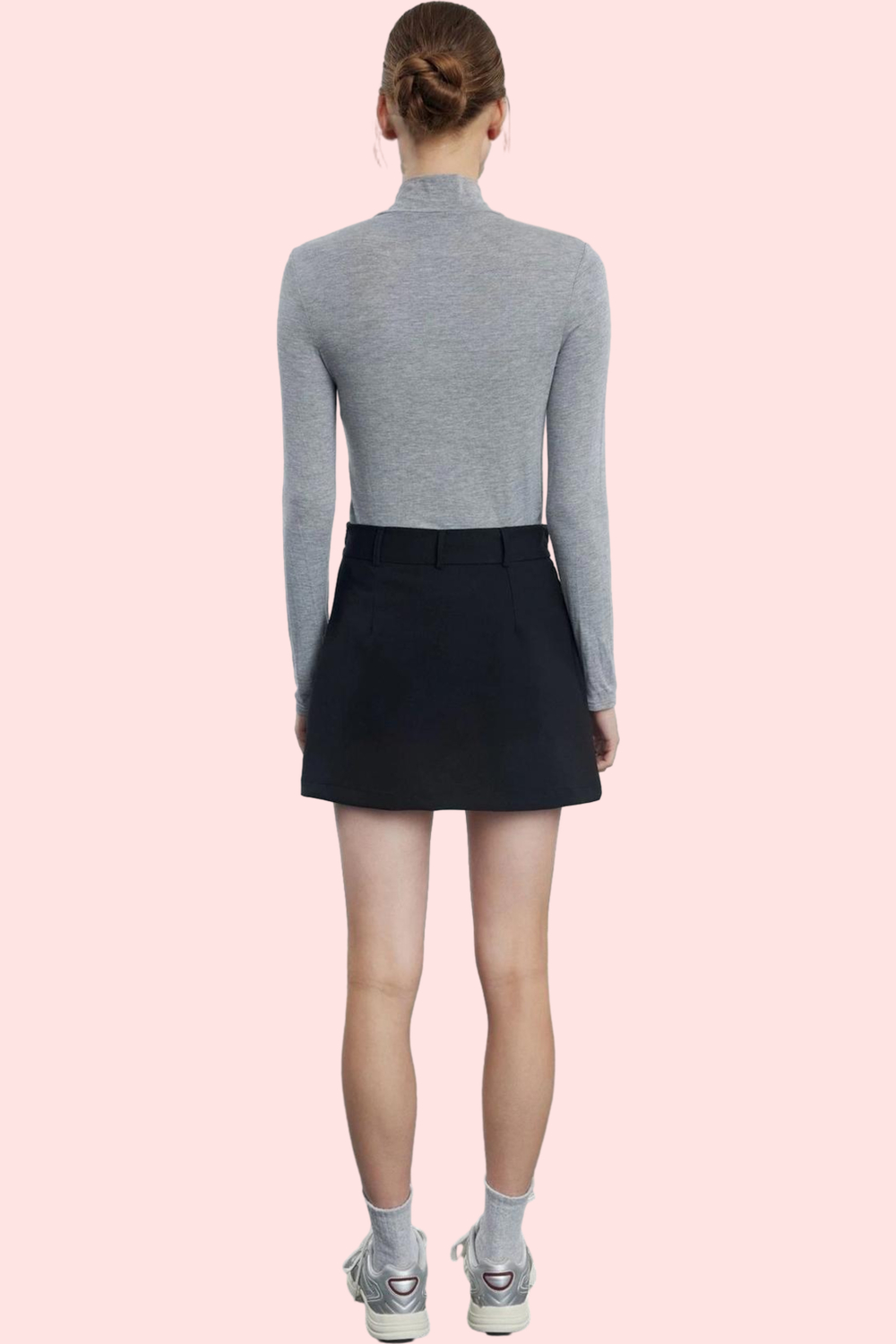 Kadın Yüksek Bel Mini Şort Etek Polyester Elastan Kış Aylarının Vazgeçilmezi Günlük Kullanım