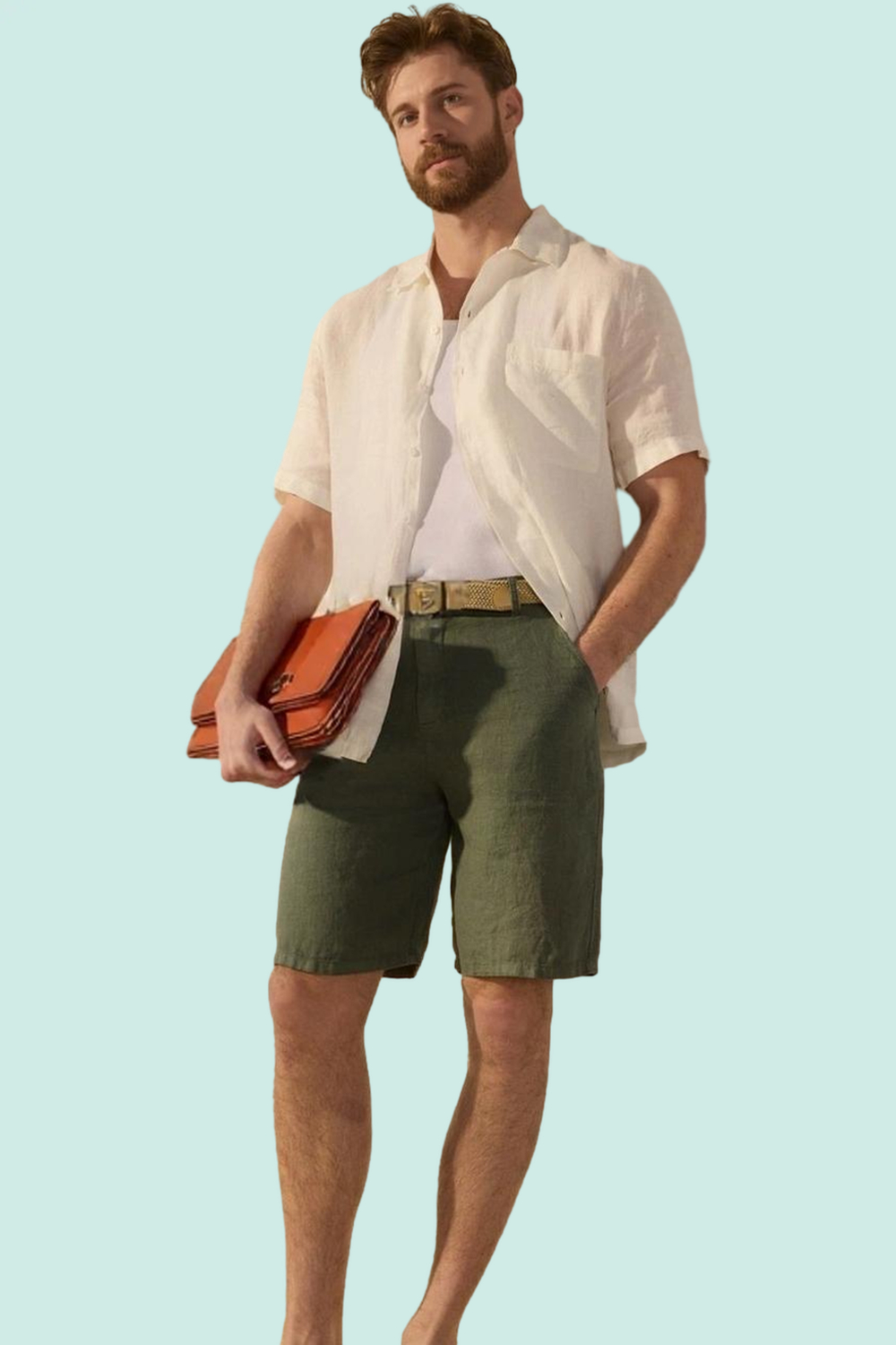 Erkek Renk Keten Şort Casual Tarz Yazlık Kısa Boy Straight Kalıp Yaz Aylarının Vazgeçilmezi