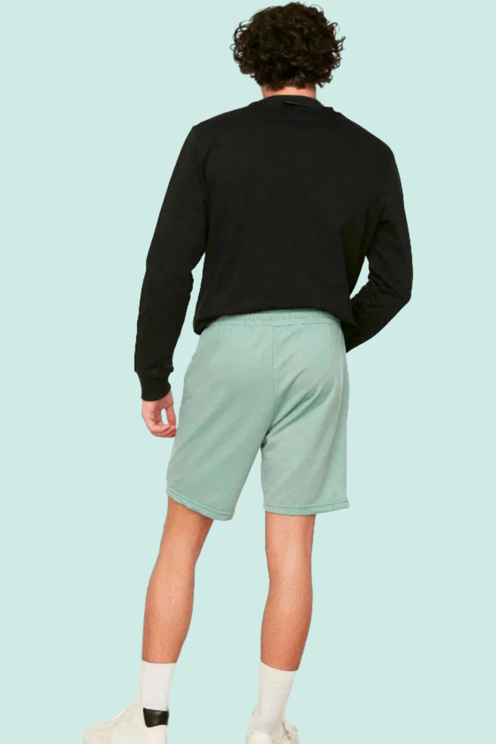 Erkek Rahat Fit Geometrik Desenli Kapri Şort Polyester Yazlık Spor Yaz Aylarının Vazgeçilmezi