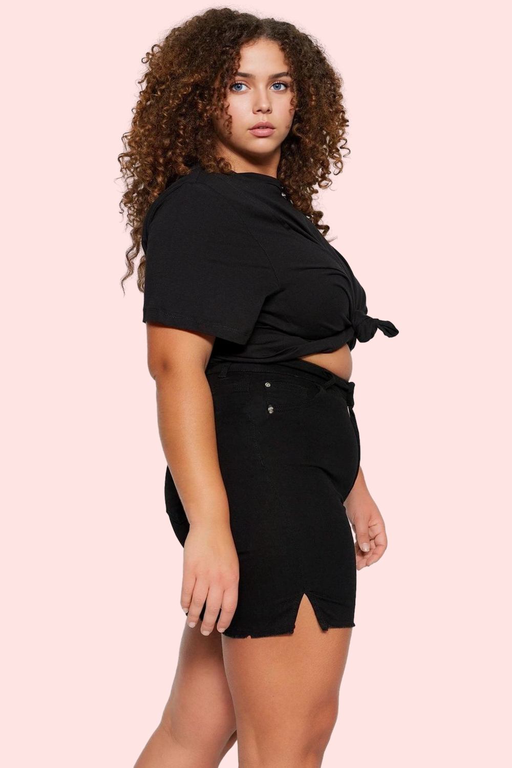 Kadın Esnek Skinny Denim Şort Düz Desen Yüksek Bel Rahat Günlük Yaz Aylarının Vazgeçilmezi
