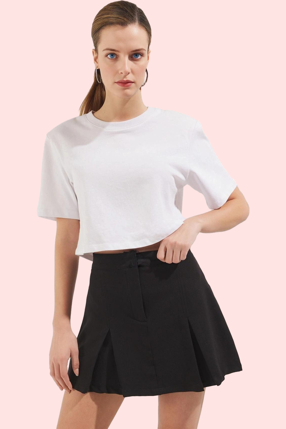 Kadın Düz Desen Normal Bel Kısa Boy Şort Etek Polyester Günlük Kullanım Yaz Aylarının Vazgeçilmezi