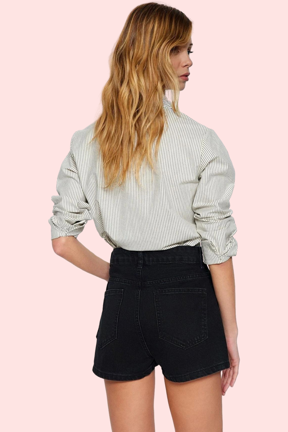 Kadın Denim Şort Pamuk Yüksek Bel Mom Kesim Günlük Stil Hafta Sonu Yaz Aylarının Vazgeçilmezi