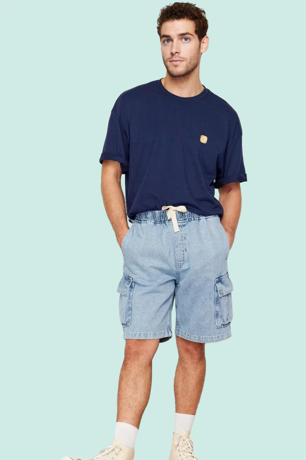 Erkek Kısa Boy Denim Şort Pamuk Renk Geniş Paça Rahat Günlük Kombinler Yaz Aylarının Vazgeçilmezi