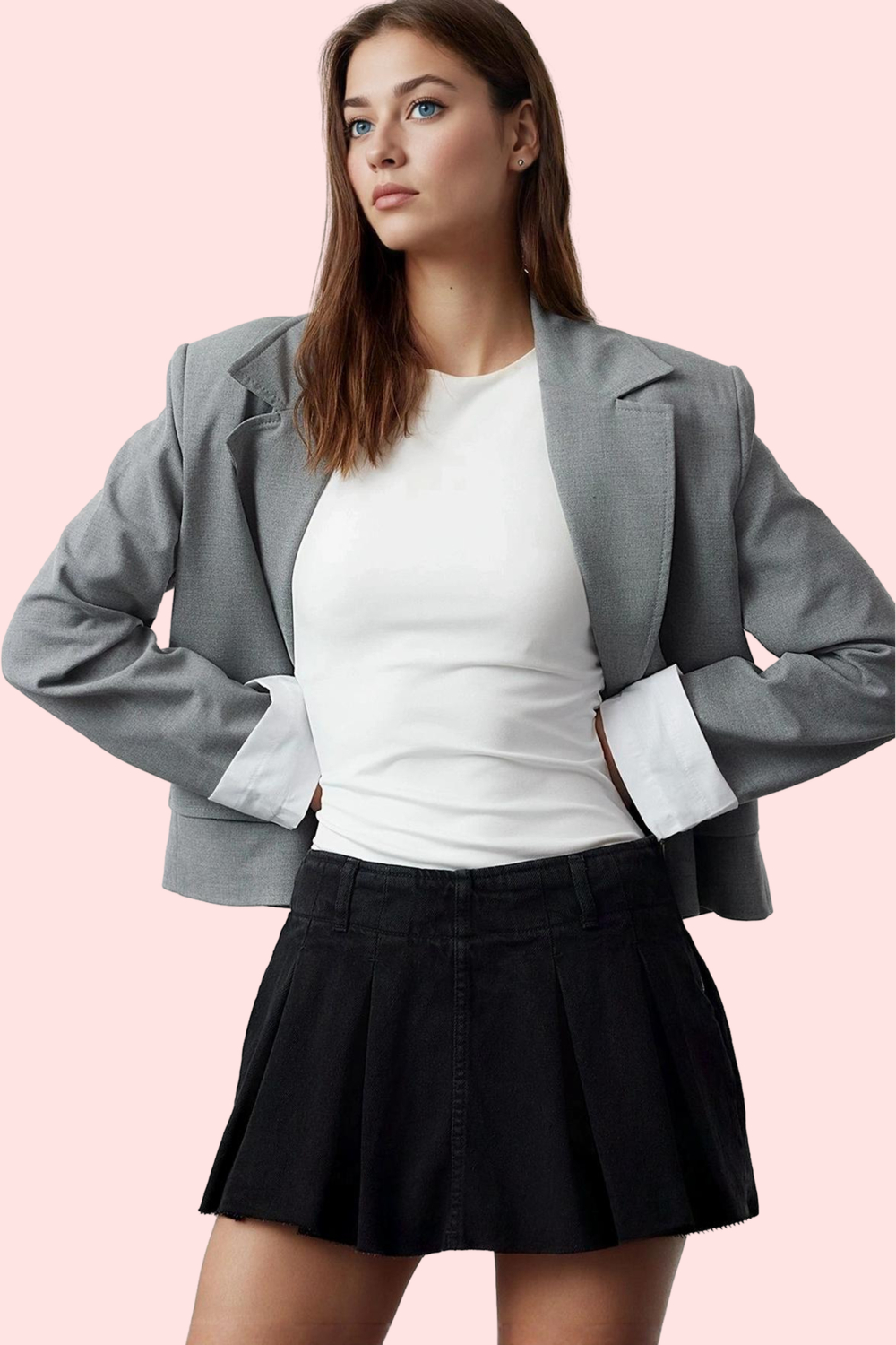 Kadın Denim Şort Etek Pamuk Yüksek Bel Geniş Paça Casual Stil Günlük Kullanım Modern Tasarım