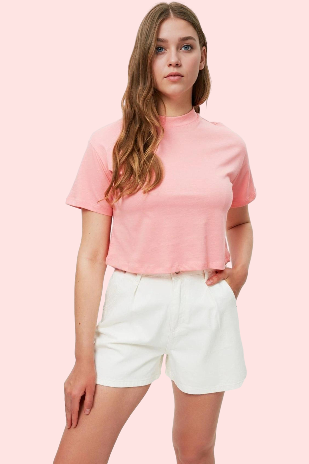 Kadın Yüksek Bel City Short Denim Şort Pamuklu Renk Günlük Kullanım için İdeal Özel Günler