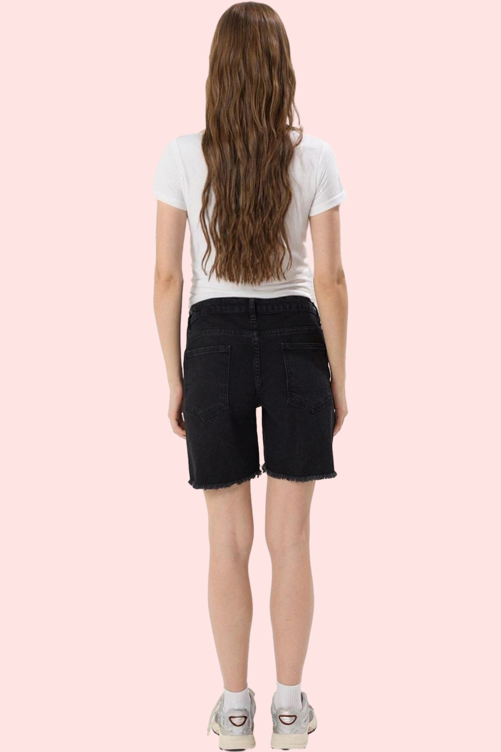 Kadın Hamile Denim Şort Rengi Yüksek Bel Straight Siluet Günlük Yaz Aylarının Vazgeçilmezi