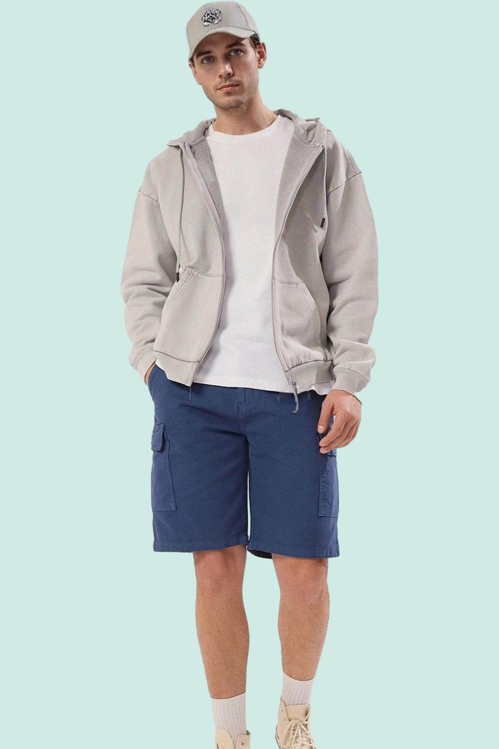 Erkek Pamuklu Denim Şort Rahat Geniş Paça Kısa Boy Günlük Kullanım İçin Ideal Modern Tasarım