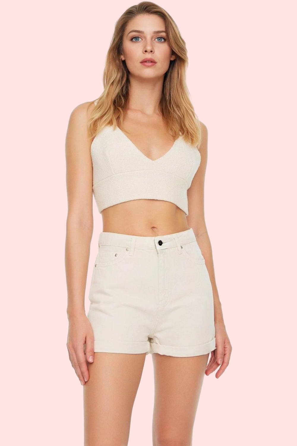 Kadın Denim Şort Yüksek Bel Pamuk City Short Rahat Günlük Hafta Sonu Yaz Aylarının Vazgeçilmezi
