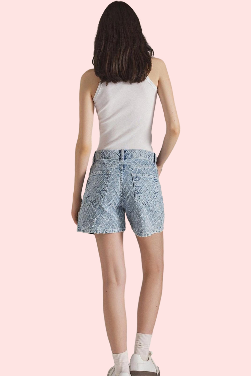 Kadın Yüksek Bel Pamuk Denim Şort Geniş Paça City Short Yazlık Günlük Yaz Aylarının Vazgeçilmezi