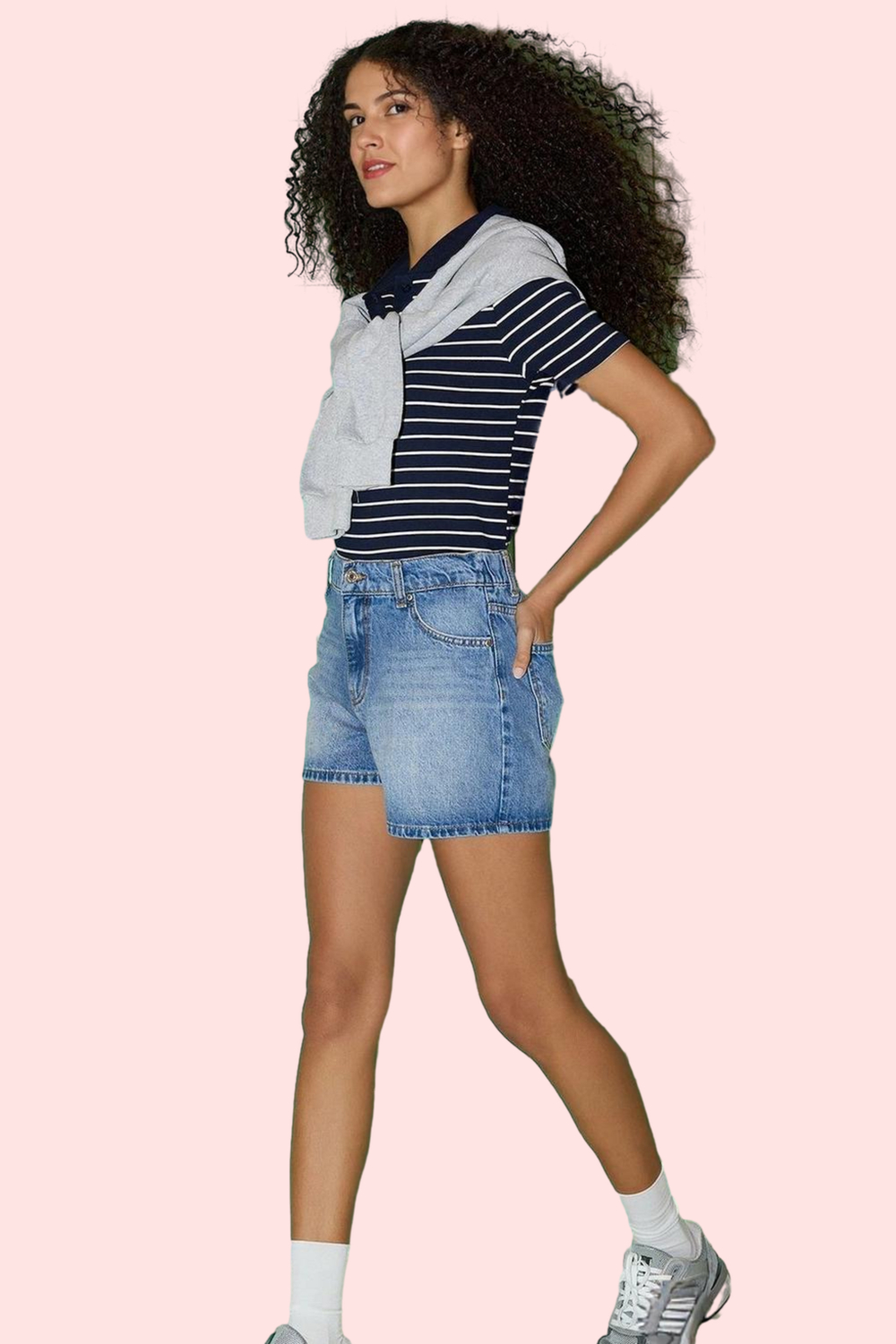 Kadın Pamuklu Denim Şort Düz Desen Rahat Günlük Yazlık Hafta Sonu Yaz Aylarının Vazgeçilmezi