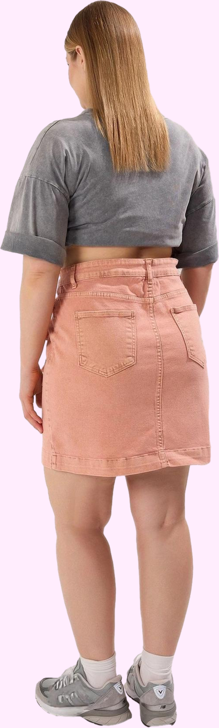 Kadın Yüksek Bel Denim Mini Etek A line Kesim Rahat Günlük Stil Yaz Aylarının Vazgeçilmezi
