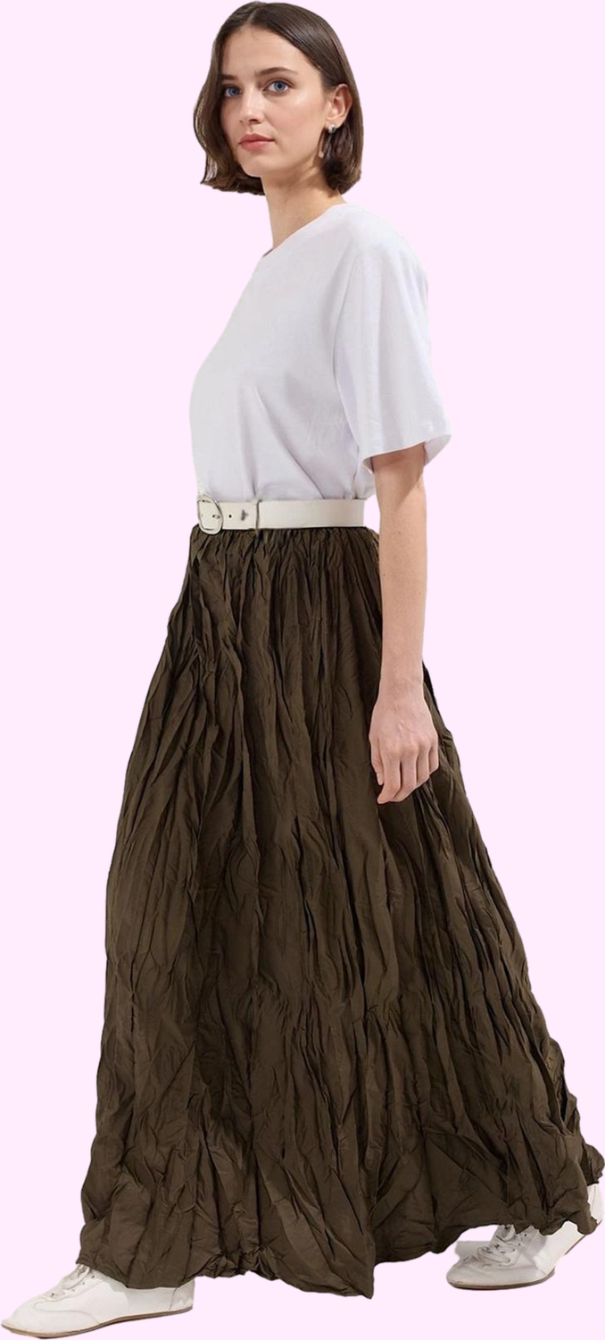 Kadın Maxi Etek A line Kesim Günlük Casual Stil Polyester Hafta Sonu Yaz Aylarının Vazgeçilmezi