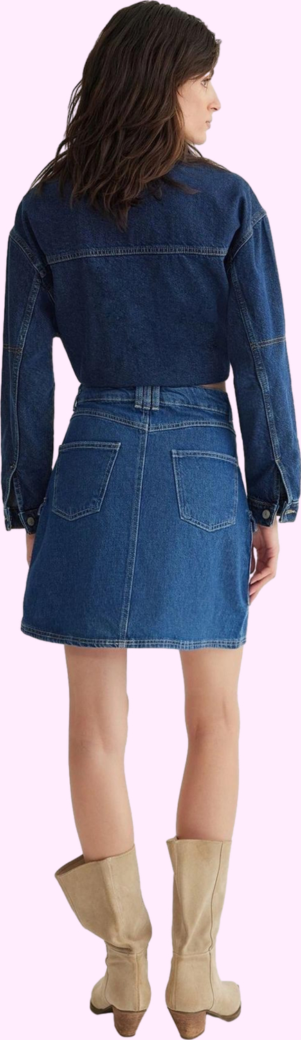 Kadın Denim A line Mini Etek Pamuk Yaz Aylarının Vazgeçilmezi Günlük Kullanım Modern Tasarım