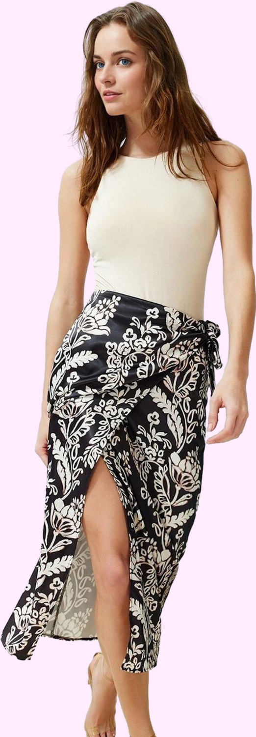Kadın Sarong Siluet Maxi Etek Çok Etnik Desen Günlük Kombinler İçin Yaz Aylarının Vazgeçilmezi