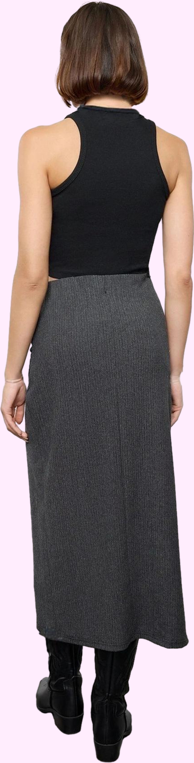 Kadın Örme Kumaştan Midi Boy Kruvaze Etek Günlük Casual Kombinler İçin Yaz Aylarının Vazgeçilmezi