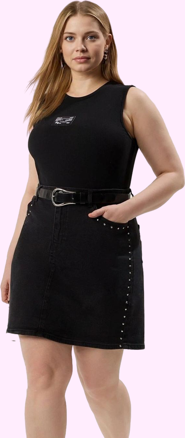 Kadın Denim A line Mini Etek Yüksek Bel Rahat Günlük Kombin Hafta Sonu Yaz Aylarının Vazgeçilmezi