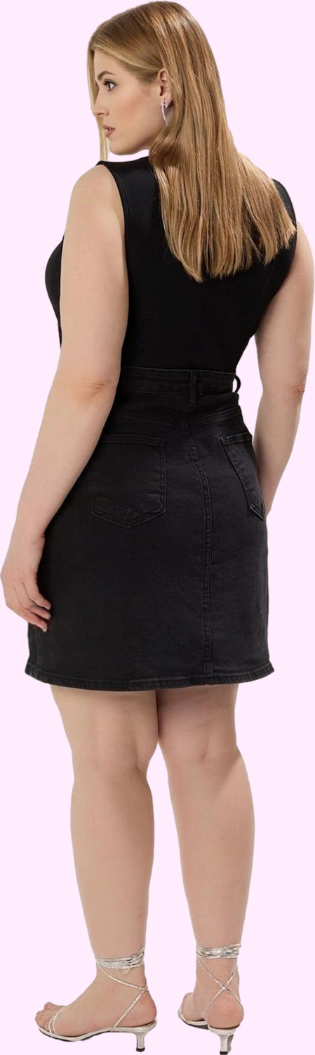 Kadın Denim A line Mini Etek Yüksek Bel Rahat Günlük Kombin Hafta Sonu Yaz Aylarının Vazgeçilmezi