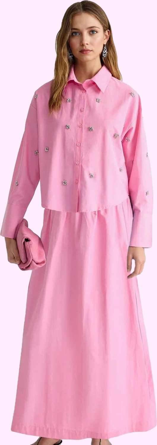 Kadın Pamuklu Terrycotton Maxi Etek Renk Rahat Kloş Kesim Günlük Yaz Aylarının Vazgeçilmezi