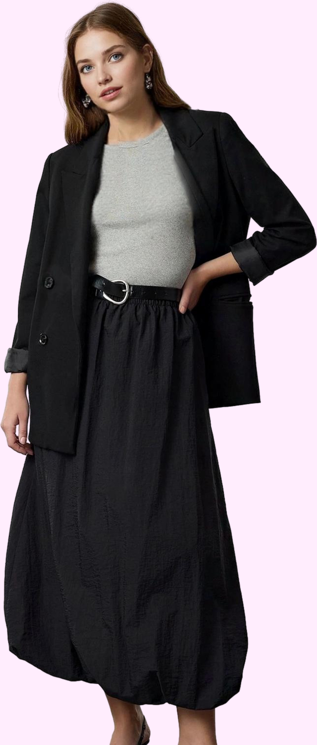 Kadın Polyester Dokuma Maxi Etek Rahat ve Şık Günlük Kullanım Hafta Sonu Dayanıklı Malzeme