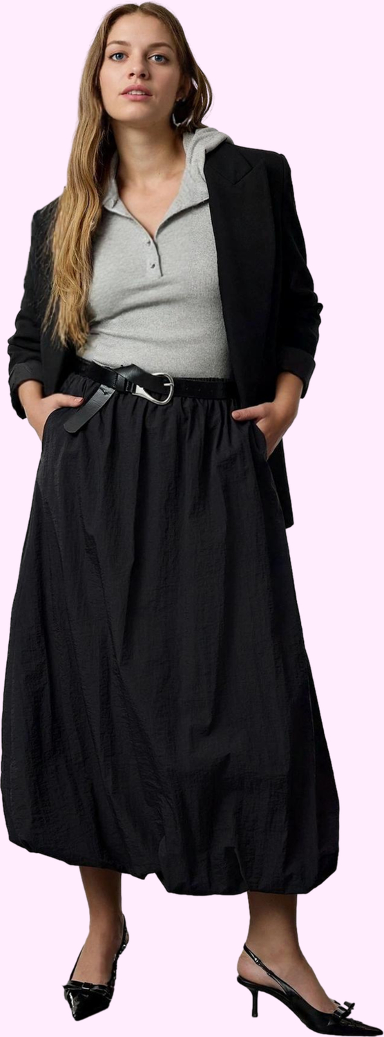 Kadın Polyester Dokuma Maxi Etek Rahat ve Şık Günlük Kullanım Hafta Sonu Dayanıklı Malzeme