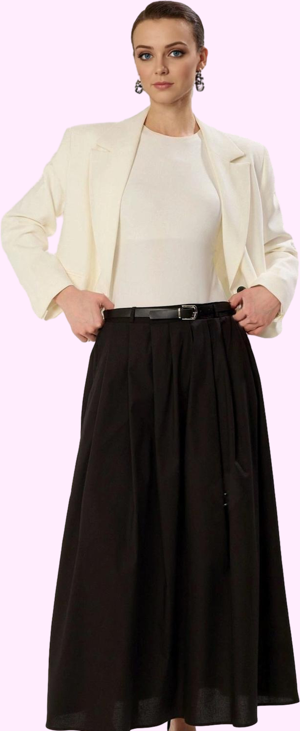 Kadın A line Terrycotton Dokuma Maxi Etek Rahat Günlük Stil Hafta Sonu Yaz Aylarının Vazgeçilmezi