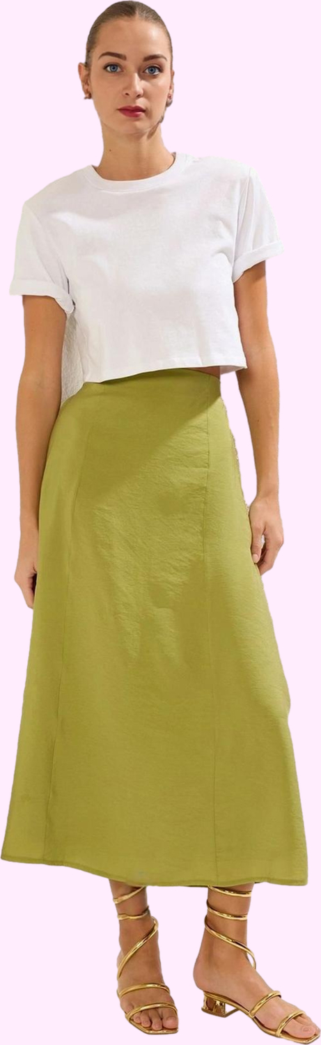 Kadın Renk Casual Maxi Etek 85% Modal 15% Polyester Yazlık Günlük Kullanım Kaliteli Malzeme