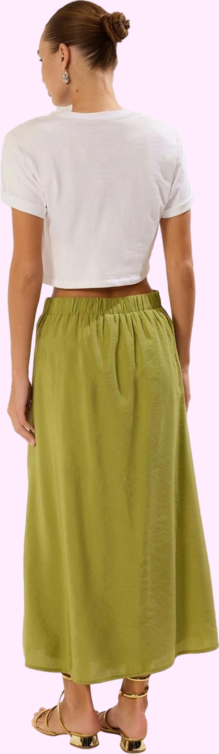 Kadın Renk Casual Maxi Etek 85% Modal 15% Polyester Yazlık Günlük Kullanım Kaliteli Malzeme