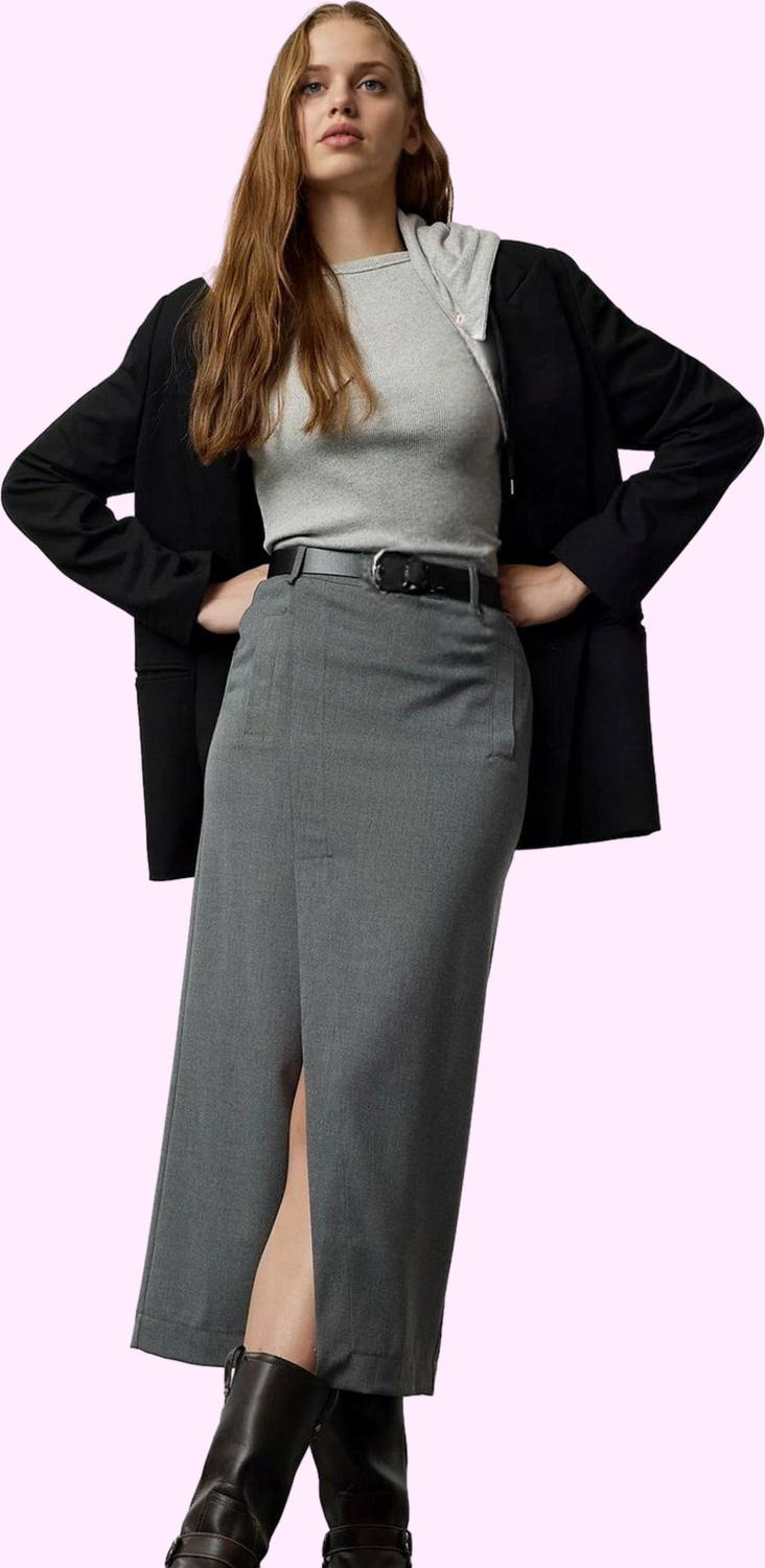 Kadın Dokuma Maxi Etek Kış Koleksiyonu Casual Stil Rahatlık Günlük Kullanım Modern Tasarım