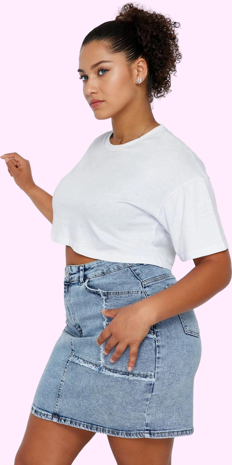 Kadın Yüksek Bel Mini Denim Etek Rahat Kesim Renk Günlük Kullanım Yaz Aylarının Vazgeçilmezi