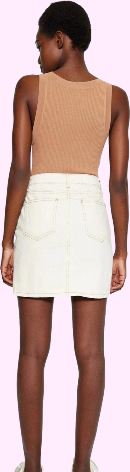 Kadın Basic Denim Mini Etek Pamuk Günlük Kombinler İçin Hafta Sonu Yaz Aylarının Vazgeçilmezi