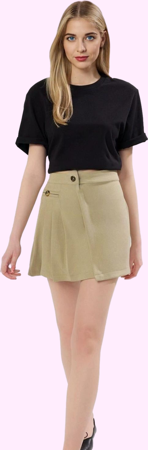 Kadın Renk Casual Dokuma Mini Etek Sarong Siluet Günlük Kullanım Yaz Aylarının Vazgeçilmezi